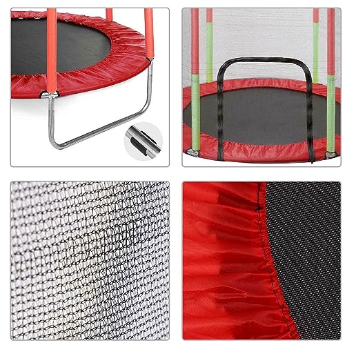 Youyijia Trampolin Kinder Bodentrampolin mit Sicherheitsnetz Outdoor Gartentrampolin Zuhause Sportgeräte Kindertrampolin 140cm Durchmesser belastbar bis 90kg - 4